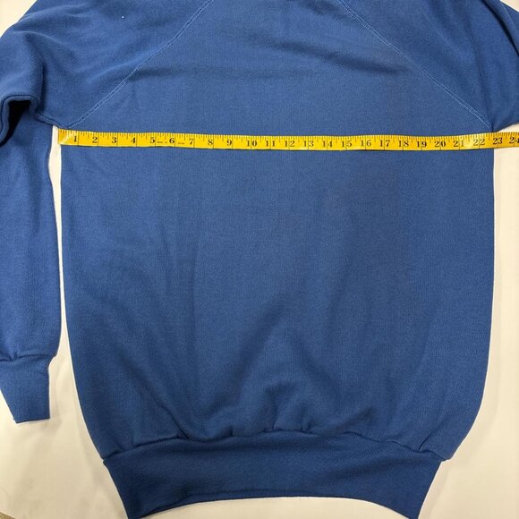 1980's Pannill Crew Neck Sweatshirt Mens XL Blue Blank Ragland Sleeve Vintage - Picture 7 of 8